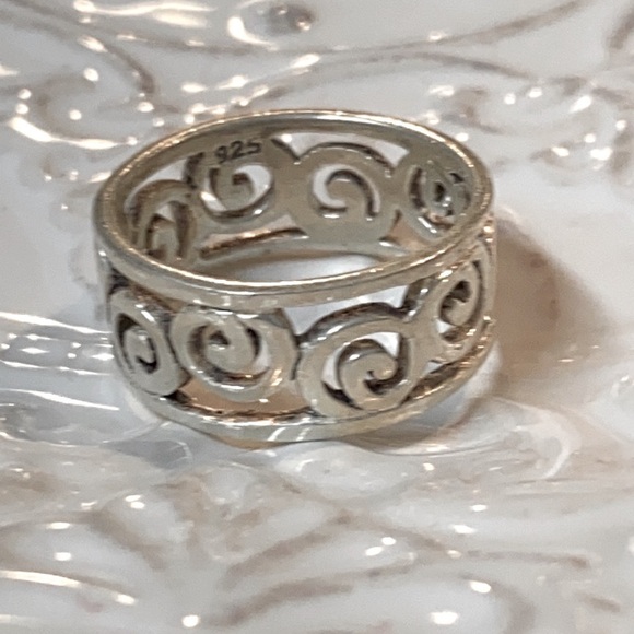 Sterling Silver Swirl Whirl Whimsical Whimsigoth Bohemian Rocker Ring - Picture 1 of 9